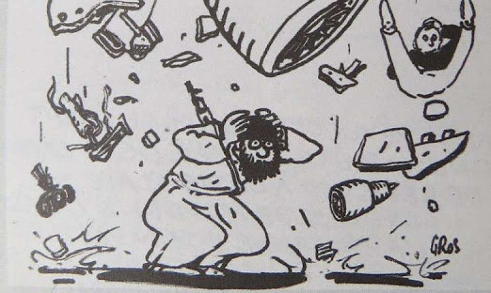 „Charlie Hebdo“ Rusijos politiką pašiepiančios karikatūros