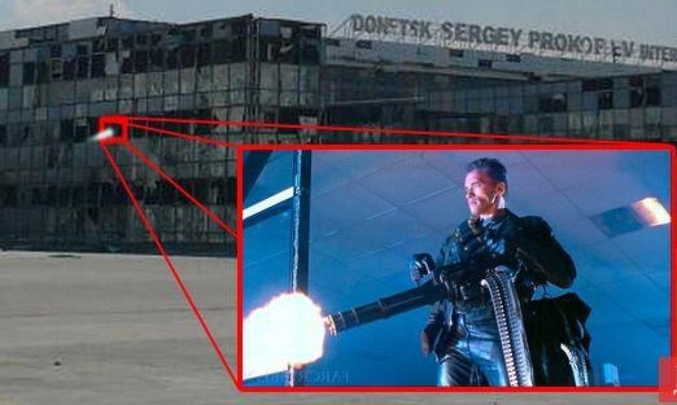 Donecko oro uostą ginantys kariai vadinami „kiborgais“