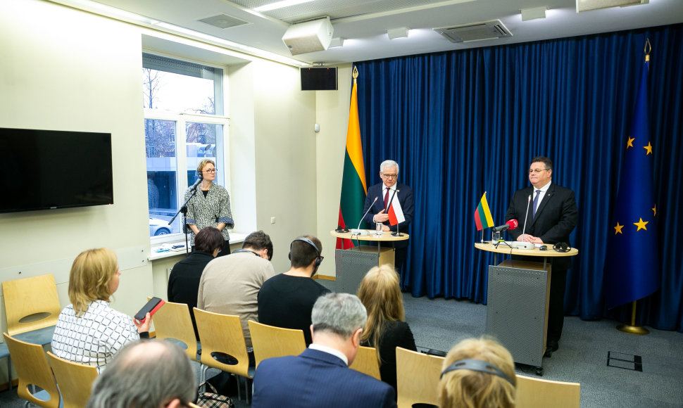 Lietuvos ir Lenkijos užsienio reikalų ministrų spaudos konferencija