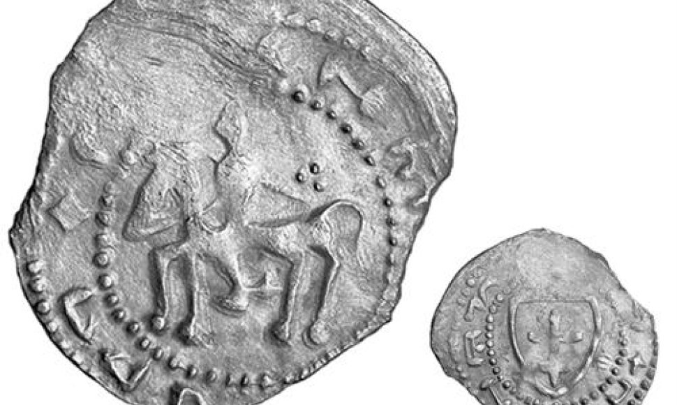Didžiojo kunigaikščio Jogailos denaras (1388 m.) - pirmoji LDK moneta