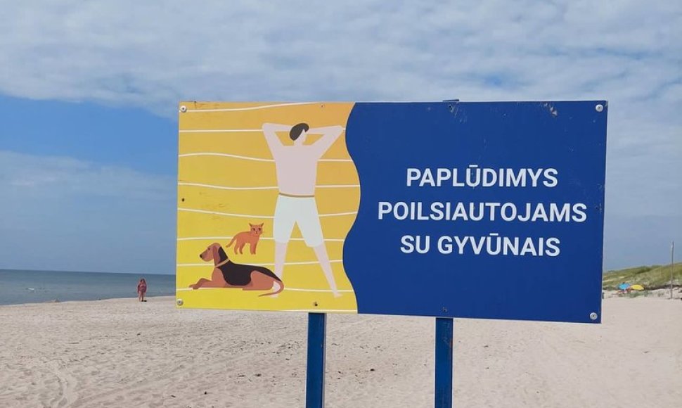 Šventojoje vietoj moterų paplūdimio įkurtas paplūdimys poilsiautojams su gyvūnais