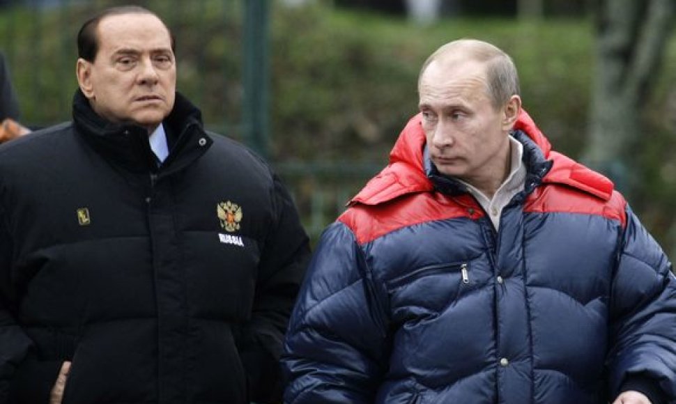 V.Putinas ir S.Berlusconi