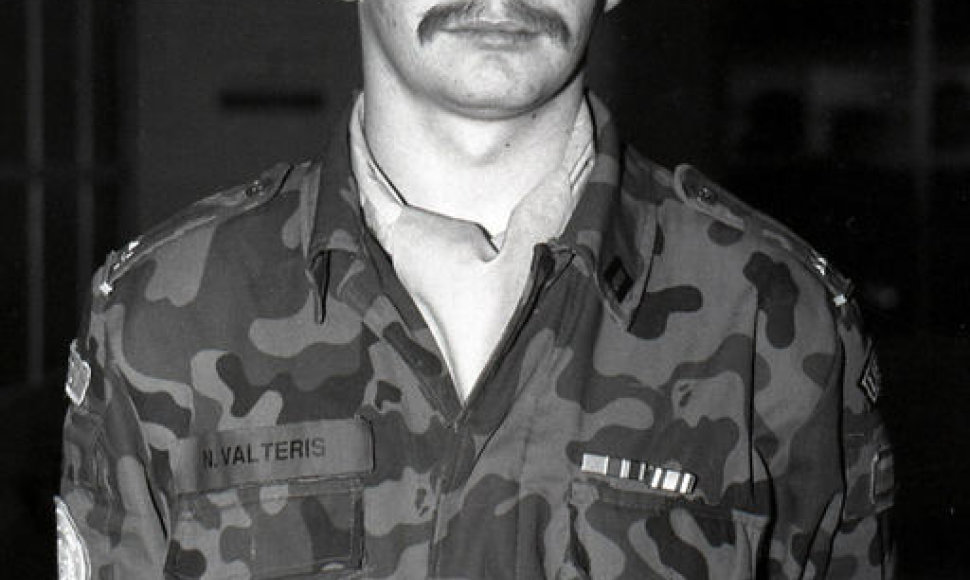 Pirmasis po Nepriklausomybės atkūrimo žuvęs Lietuvos karys Normundas Valteris (1993 m.)