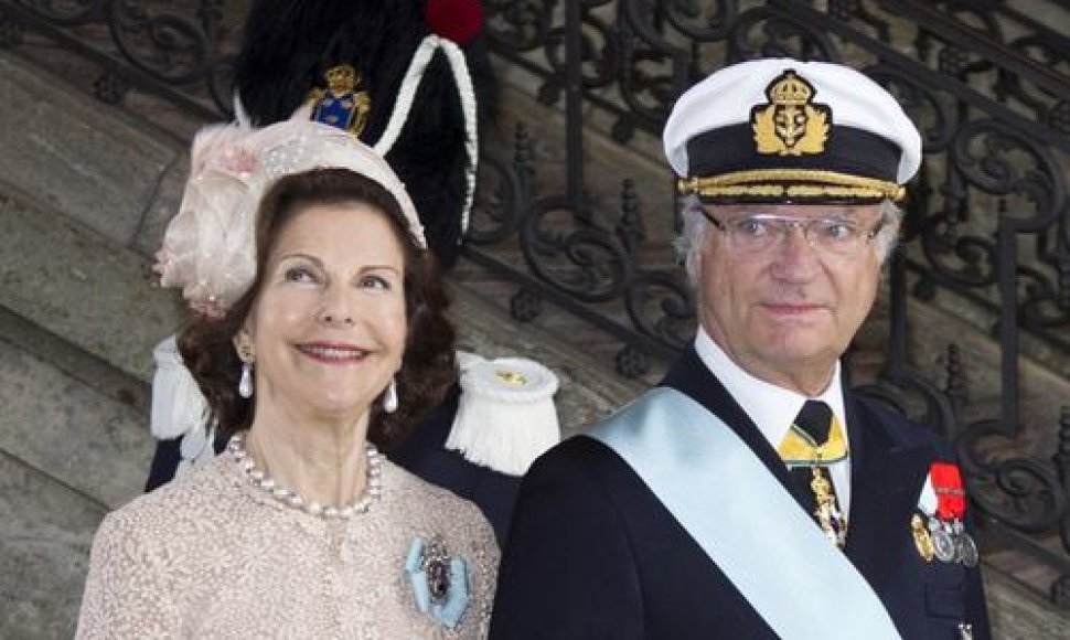Švedijos karalius Carlas XVI Gustafas ir karalienė Silvia