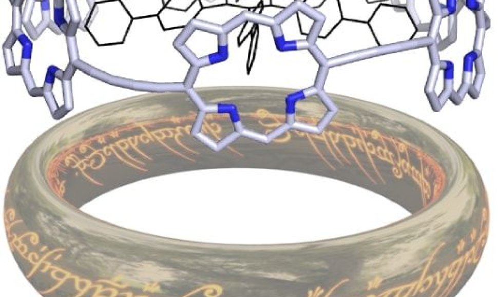 Porfirino molekules jungiantis žiedas mokslininkams primena Saurono Didįjį žiedą