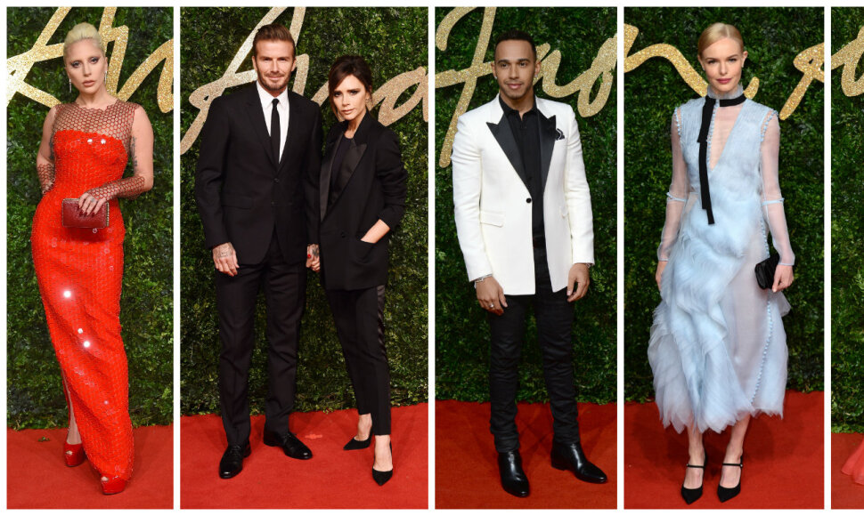Lad Gaga, Davidas ir Victoria Beckhamai, Lewisas Hamiltonas, Kate Bosworth ir Salma Hayek
