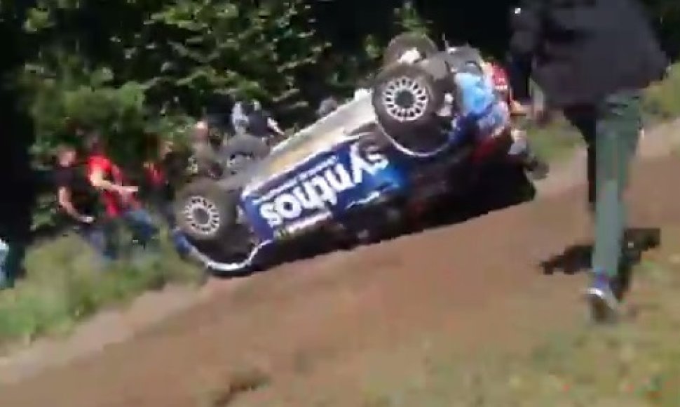 WRC avarija prie Kapčiamiesčio