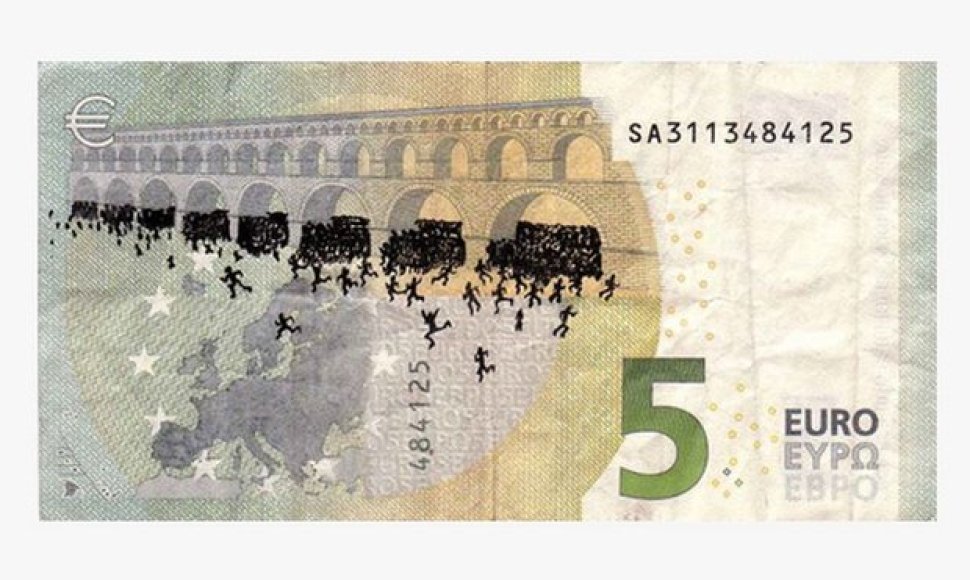 Stefanos piešiniai ant banknotų 