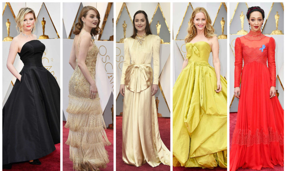 Kirsten Dunst, Emma Stone, Dakota Johnson, Leslie Mann ir Ruth Negga