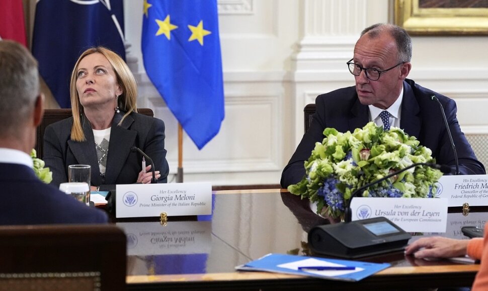 Giorgia Meloni, Friedrichas Merzas / AP