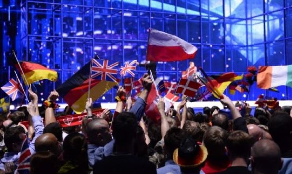 „Eurovizijos“ dainų konkurso akimirka