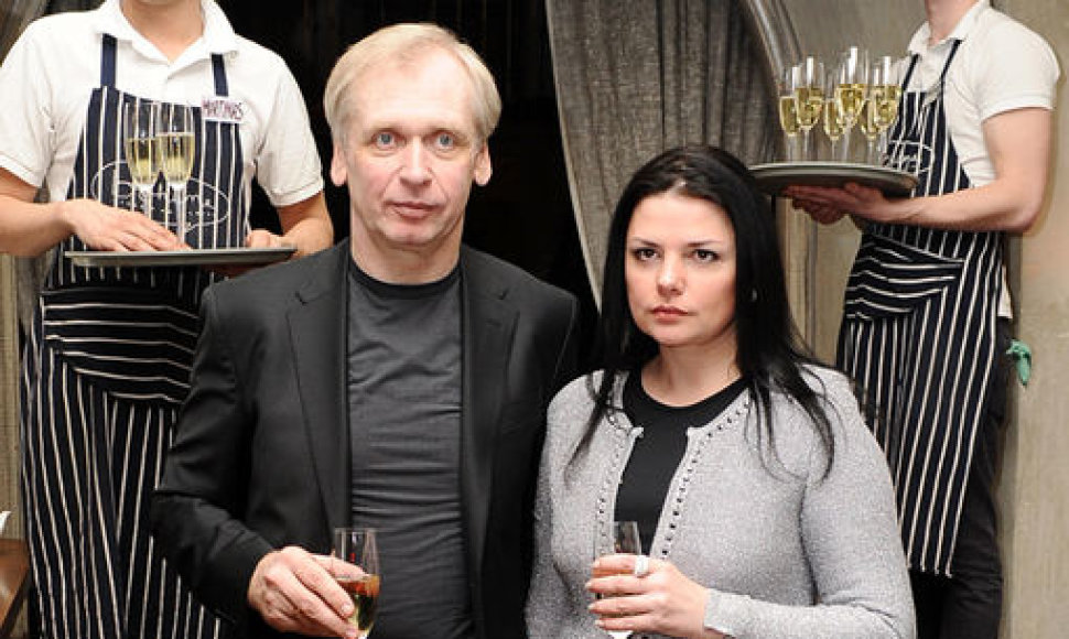 Gintaras Rinkevičius su žmona Donata