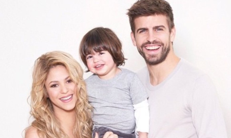 Shakira ir Gerardas Pique su sūnumi Milanu