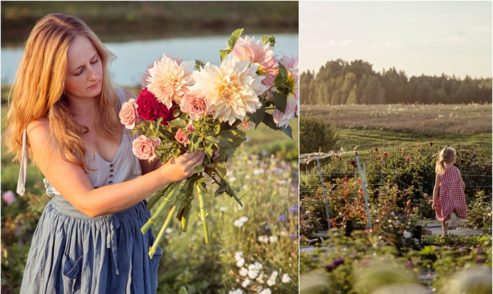 Angelina Kurauskienė ir jos gėlių ūkis