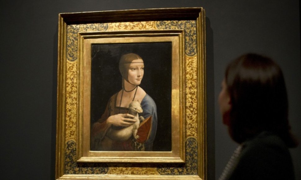 Parodoje Londone eksponuojama ir garsioji Leonardo da Vinci „Dama su šermuonėliu“