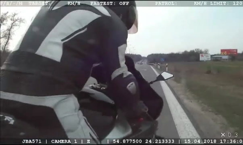 Sulaikytas motociklininkas