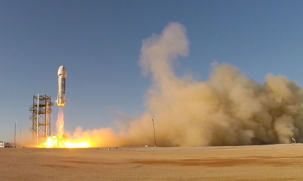 Kompanijos „Blue Origin“ daugkartinė raketa „New Shepard“