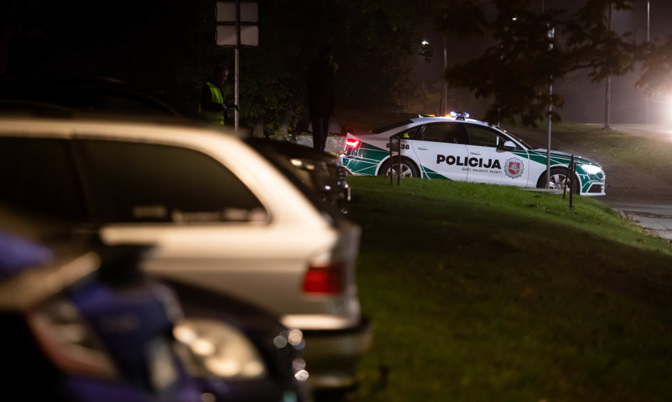 Naktinis kelių policijos reidas Vilniuje