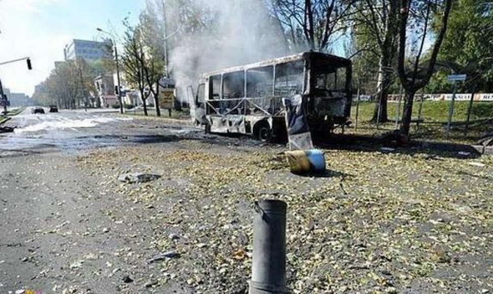 Per apšaudymus Donecke trečiadienį žuvo 10 žmonių