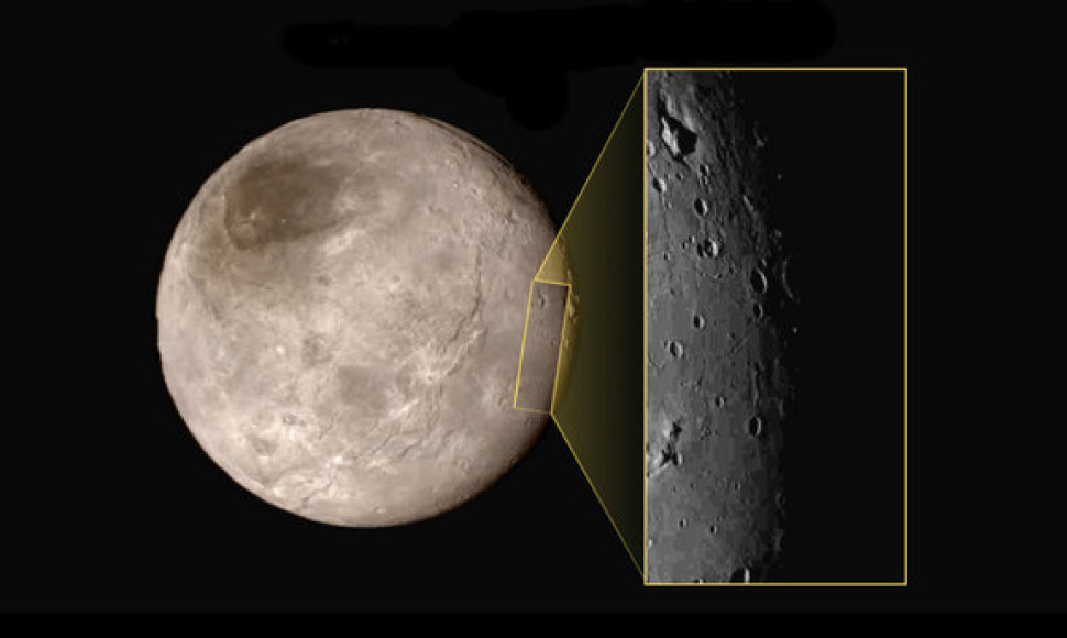 Išdidintas Plutono palydovo Charono fragmentas