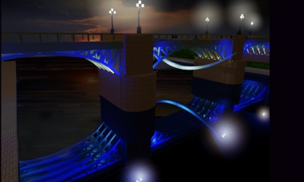  Vilniuje planuojama moderniai apšviesti tiltus