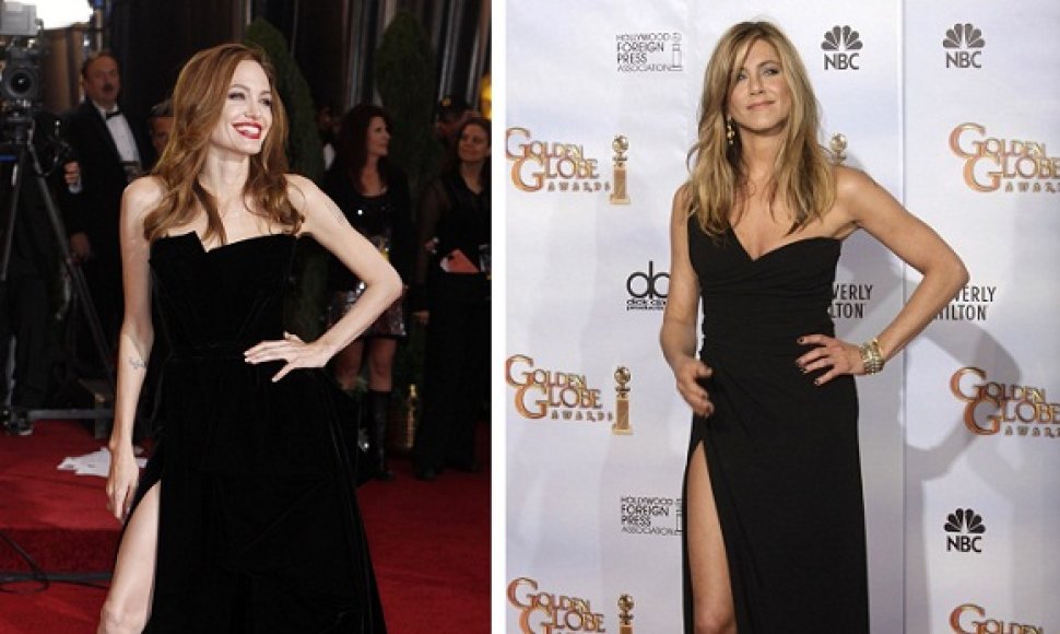 Angelina Jolie (kairėje) ir Jennifer Aniston