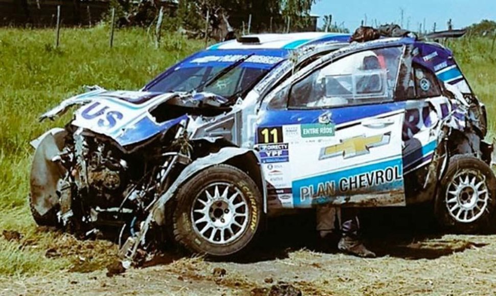 Davido Nalbandiano automobilis po avarijos