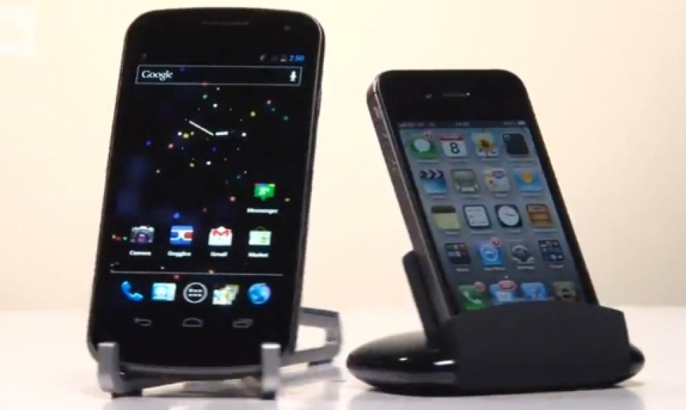 Išmanieji telefonai „Samsung Galaxy Nexus“ (k.) ir „Apple iPhone 4S“. 