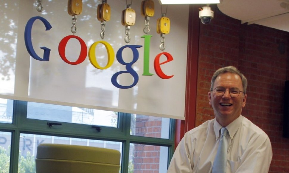 „Google“ valdybos pirmininkas Ericas Schmidtas.