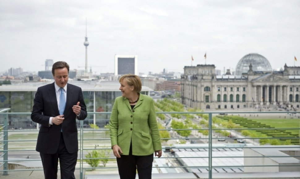 Davidas Cameronas ir Angela Merkel susitiko Berlyne.