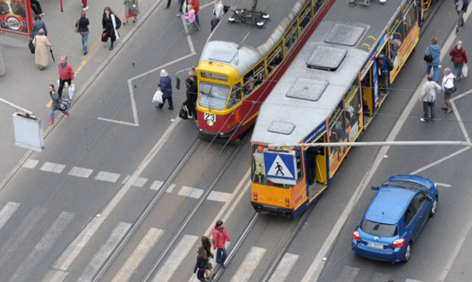 Tramvajai Varšuvos gatvėse