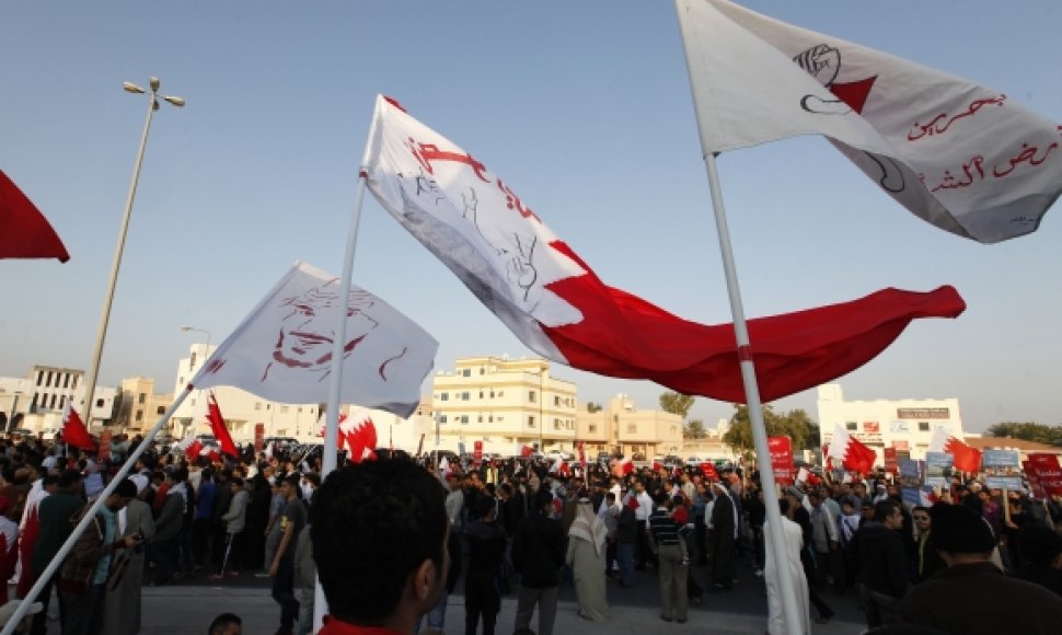 Bahreino protestuotojai