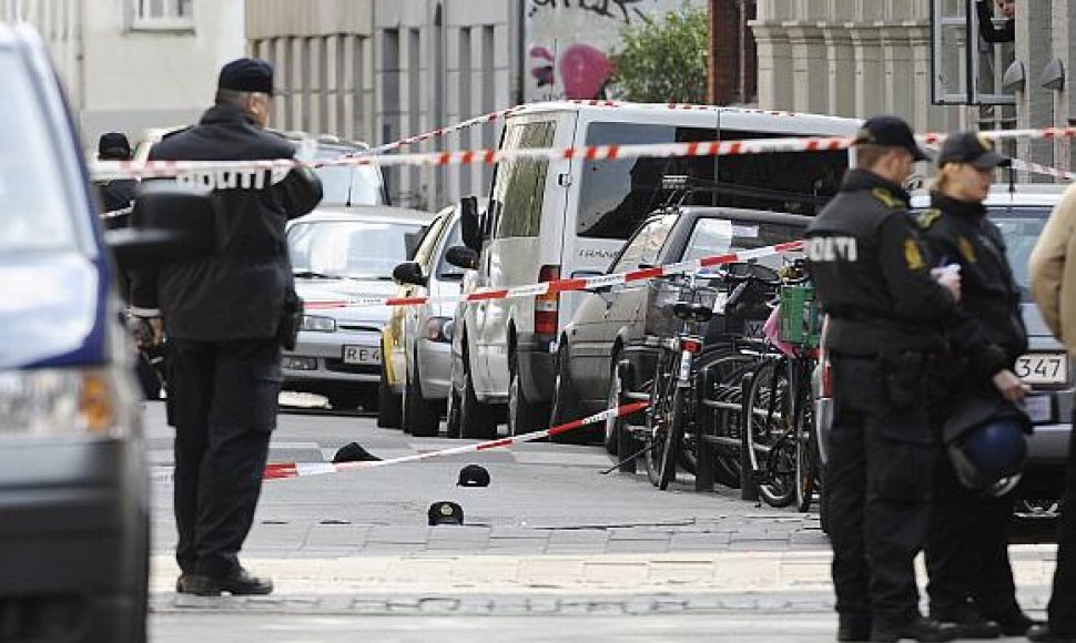 Danijos policija įvykio vietoje