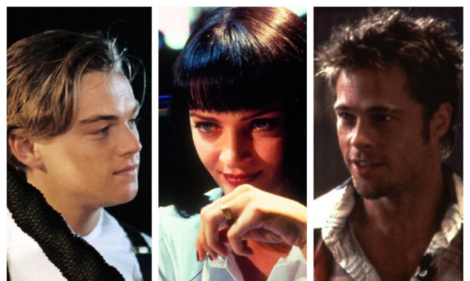 Leonardo di Caprio, Uma Thurman ir Bradas Pittas