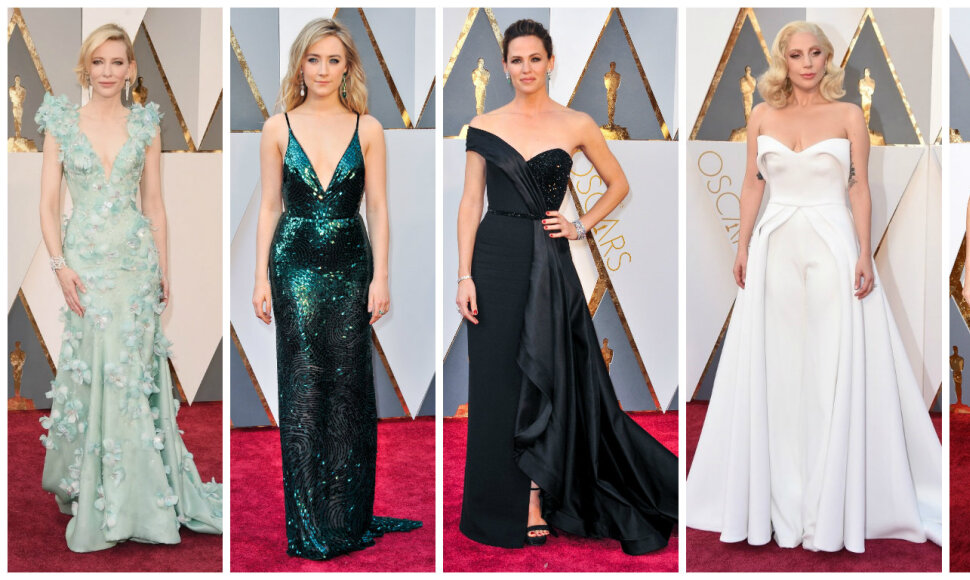 Cate Blanchett, Saoirse Ronan, Jennifer Garner, Lady Gaga ir Charlize Theron
