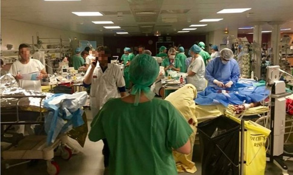 Paryžiaus ligoninėje po teroro aktų
