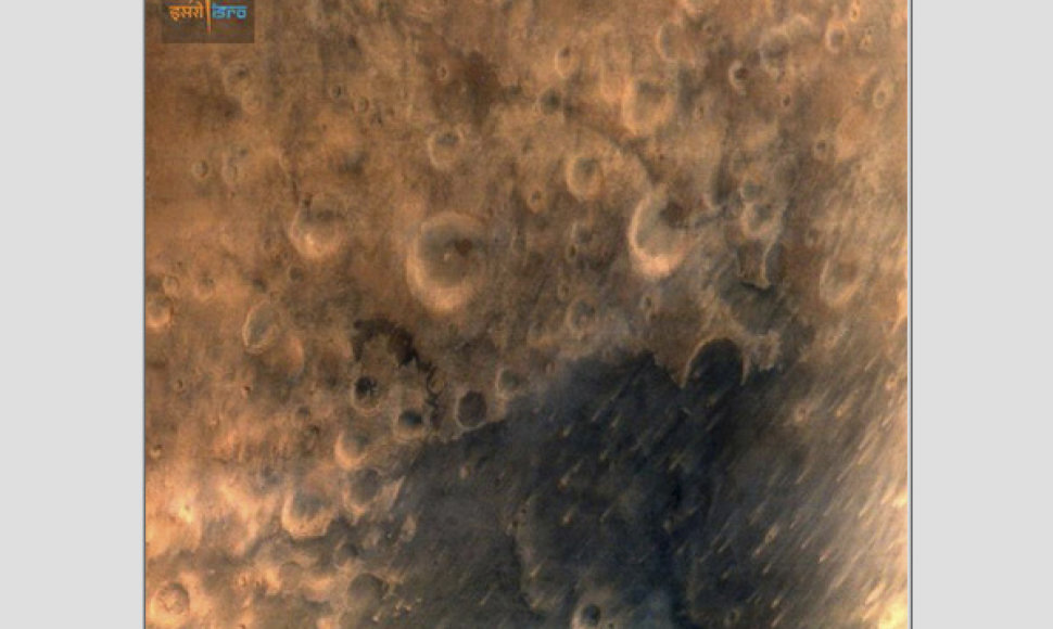 Mangalyaan atsiųsta Marso paviršiaus nuotr.