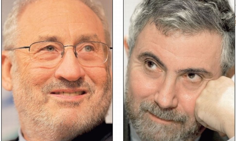 Nobelio premijos laureatai J.Stiglitzas ir P.Krugmanas vis aštriau kritikuoja Obamos politiką.