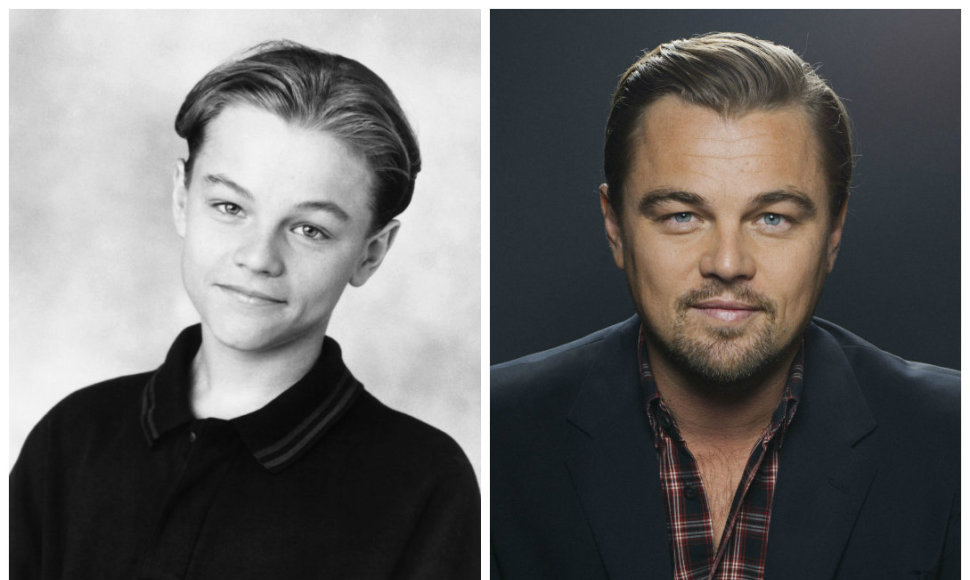 Leonardo DiCaprio jaunystėje ir dabar