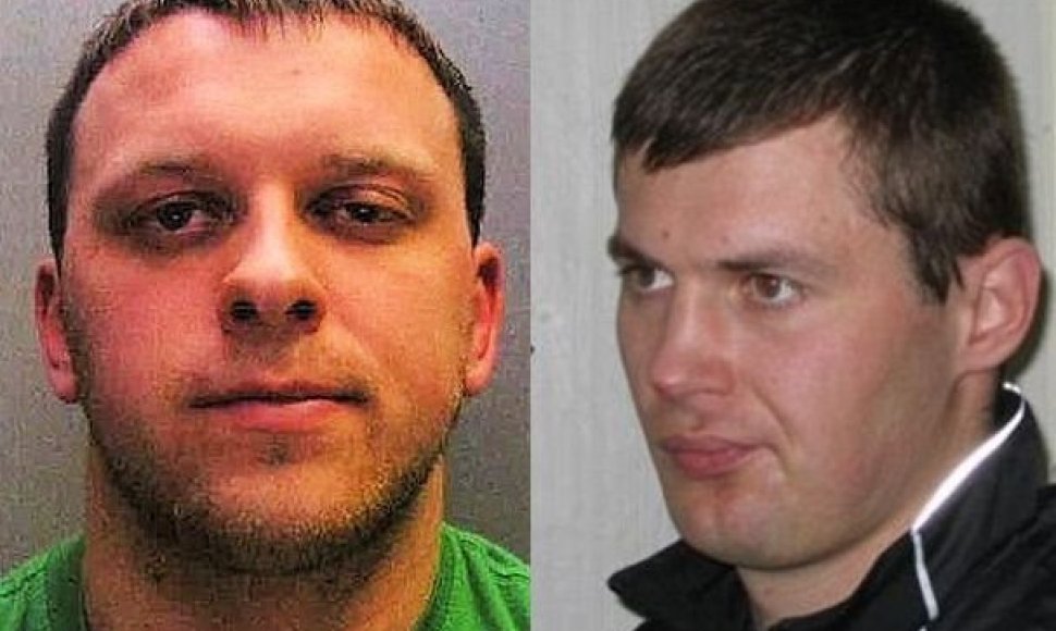 M.Mickevičius (kairėje) ir A.Ringaila (dešinėje) - ieškomi britų policijos.
