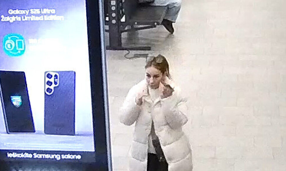Užfiksuota įtariamoji