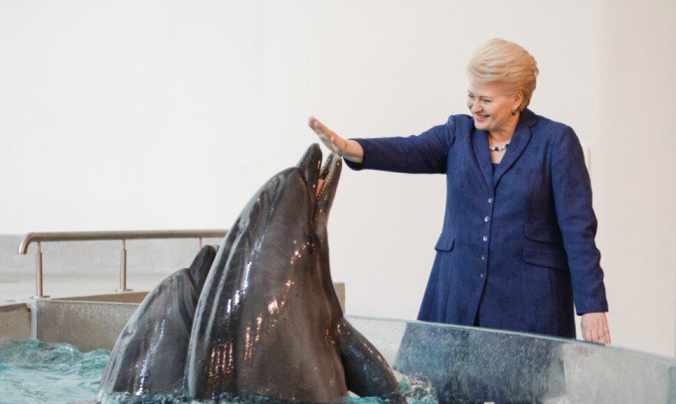 Dalia Grybauskaitė delfinariume