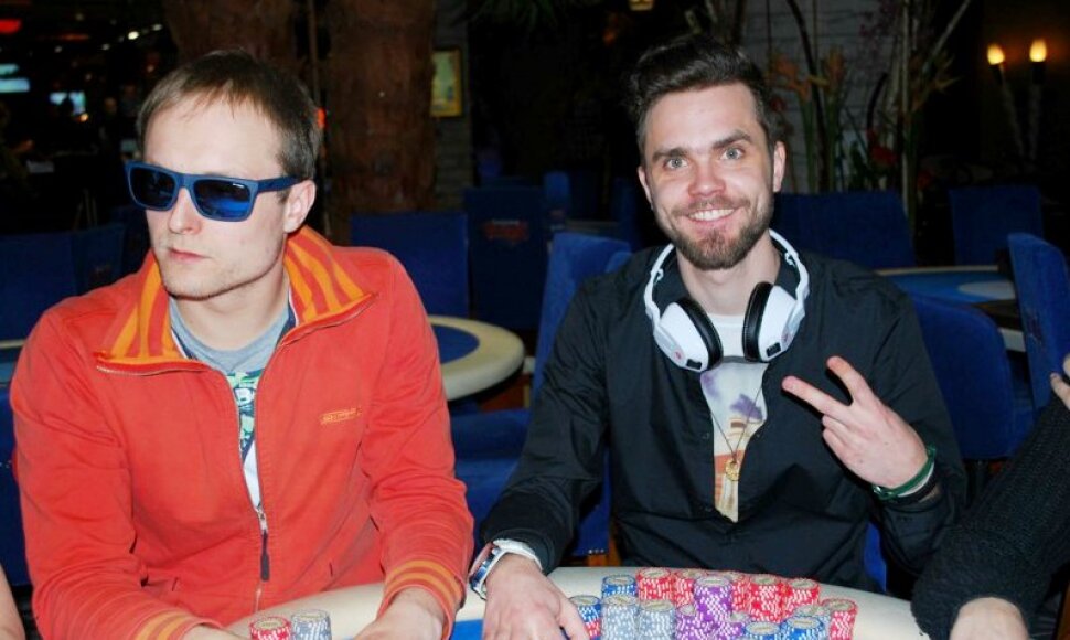 Martynas Račinskas (kairėje) ir Kęstutis &Scaron;ulcas / PokerNews LT nuotr.