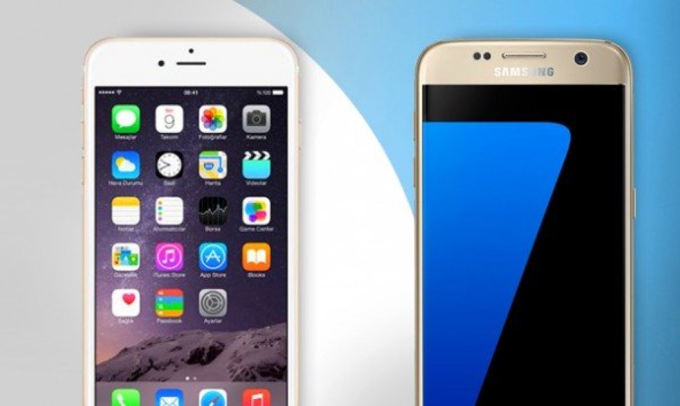 „Samsung Galaxy S7“ ir „iPhone 6s“