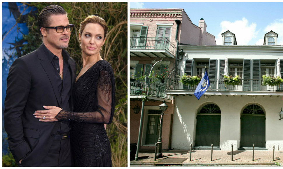 Angelina Jolie ir Bradas Pittas parduoda savo meilės lizdelį Naujajame Orleane