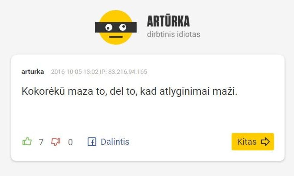 „Artūrka“ – ne visada gražiausias Lietuvos interneto kultūros veidas