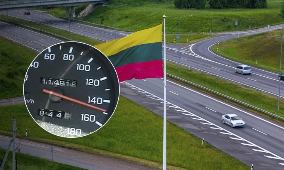 Maskimalų leistiną greitį Lietuvoje siūloma didinti