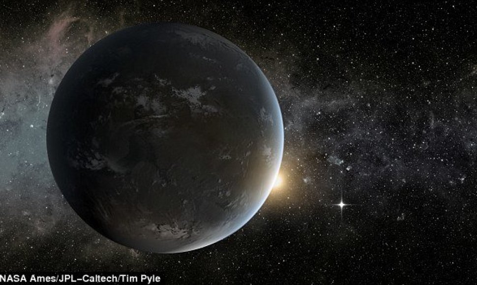 Naujoji mokslininkų atrasta planeta Wolf 1061c menininko akimis