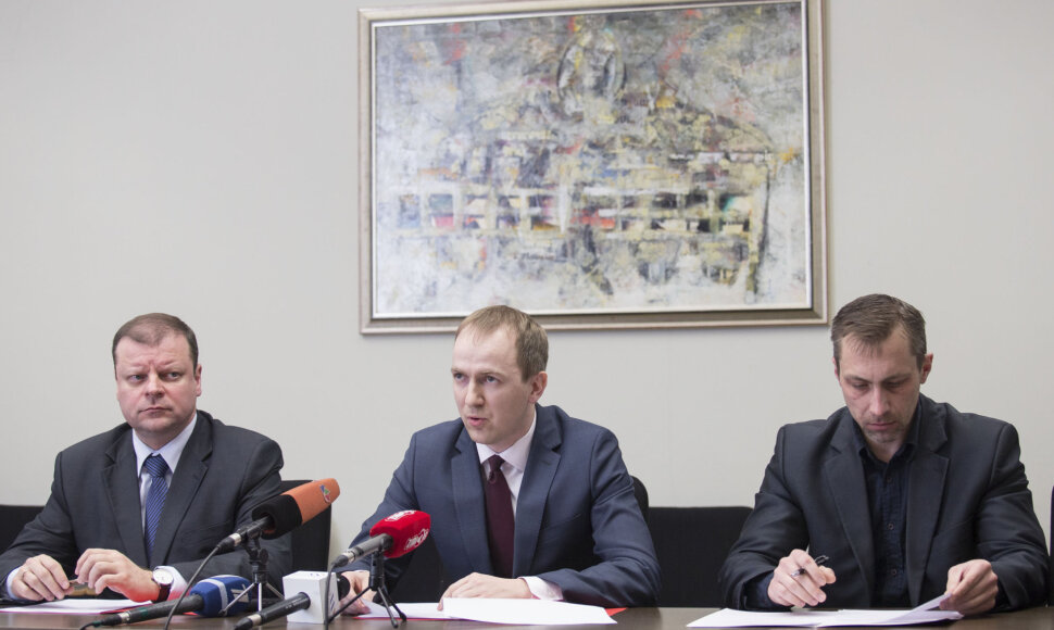 Saulius Skvernelis, Evaldas Serbenta ir Tomas Beržinskas