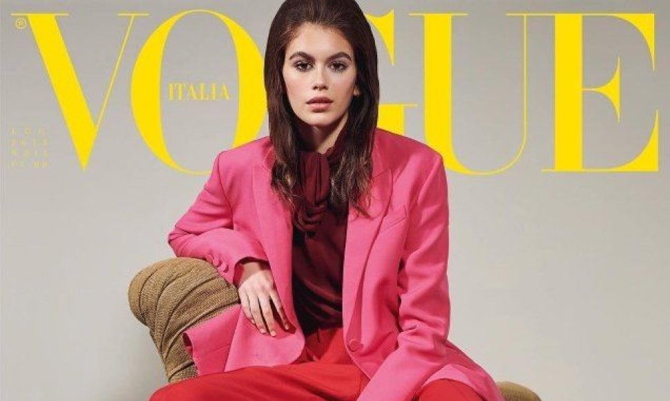 Kaia Gerber ant Italijos „Vogue“ viršelio